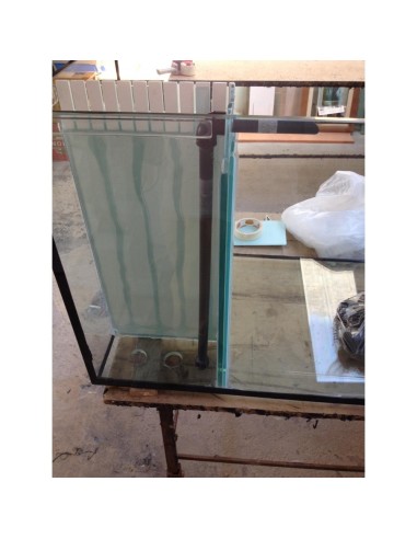 Vasca Acquario Artigianale Professionale  IN TOTAL VETRO EXTRA CHIARO -  150X80X60H - 720LT (CON SUPPORTO MOBILE)