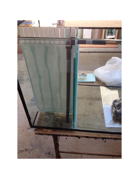 Vasca Acquario Artigianale Professionale  IN TOTAL VETRO EXTRA CHIARO -  150X80X60H - 720LT (CON SUPPORTO MOBILE)