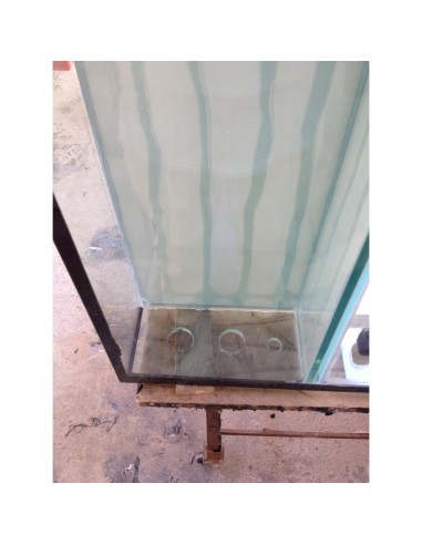 Vasca Acquario Artigianale Professionale  IN TOTAL VETRO EXTRA CHIARO -  150X80X60H - 720LT (CON SUPPORTO MOBILE)