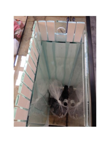 Vasca Acquario Artigianale Professionale  IN TOTAL VETRO EXTRA CHIARO -  150X80X60H - 720LT (CON SUPPORTO MOBILE)
