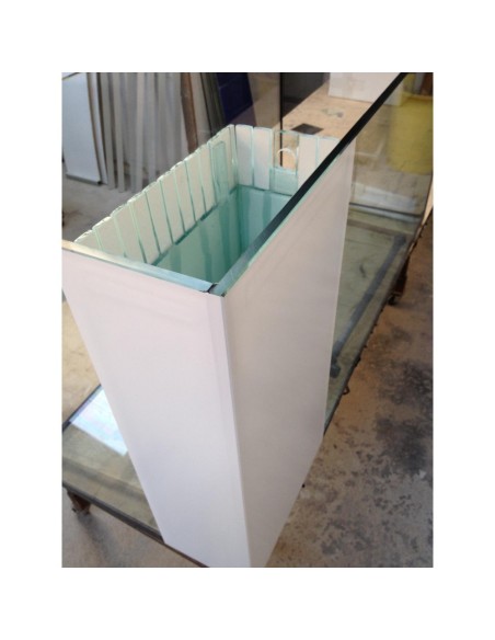 Vasca Acquario Artigianale Professionale  IN TOTAL VETRO EXTRA CHIARO -  150X80X60H - 720LT (CON SUPPORTO MOBILE)