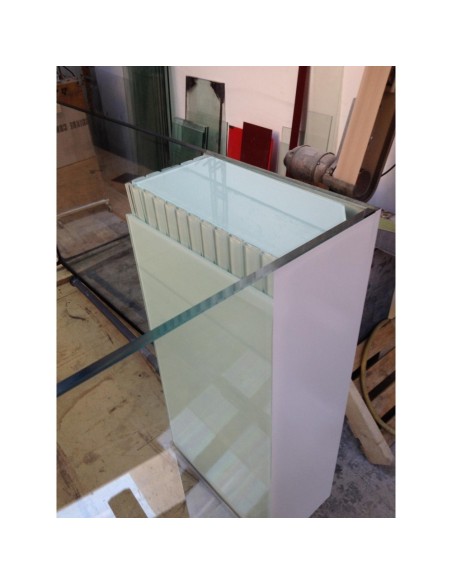 Vasca Acquario Artigianale Professionale  IN TOTAL VETRO EXTRA CHIARO -  150X80X60H - 720LT (CON SUPPORTO MOBILE)