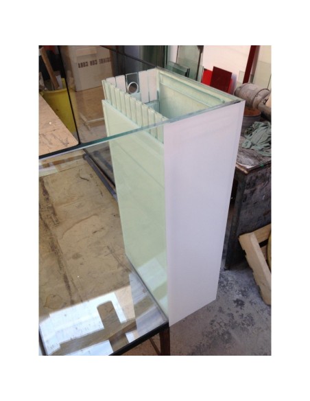 Vasca Acquario Artigianale Professionale  IN TOTAL VETRO EXTRA CHIARO -  150X80X60H - 720LT (CON SUPPORTO MOBILE)