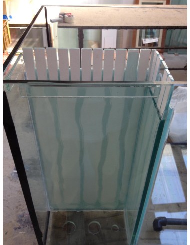 Vasca Acquario Artigianale Professionale  IN TOTAL VETRO EXTRA CHIARO -  130X50X65H - 422LT (CON SUPPORTO MOBILE)