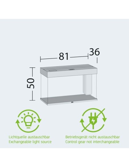 Juwel acquario Rio 125 Bianco con illuminazione a led con supporto