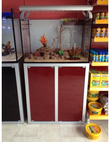 Vasca Acquario Artigianale Professionale  IN TOTAL VETRO EXTRA CHIARO -  150X70X60H - 630LT (CON SUPPORTO MOBILE)