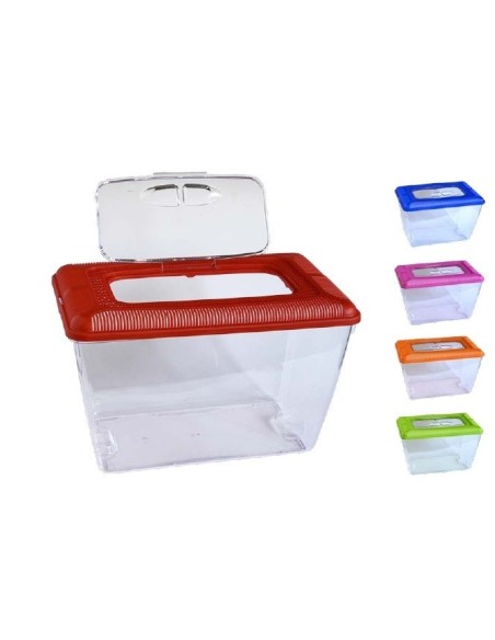 Velma vaschetta in plastica per pesci e piccoli animali con coperchio 35.5x21x20h