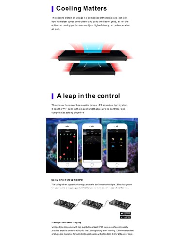 Plafoniera led dimmerabile MIRAGE X 200 - 180W con Wi FI control - cm 58x22x4h