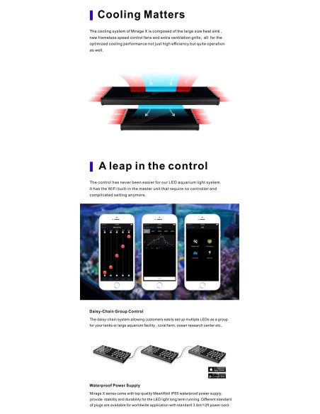 Plafoniera led dimmerabile MIRAGE X 200 - 180W con Wi FI control - cm 58x22x4h