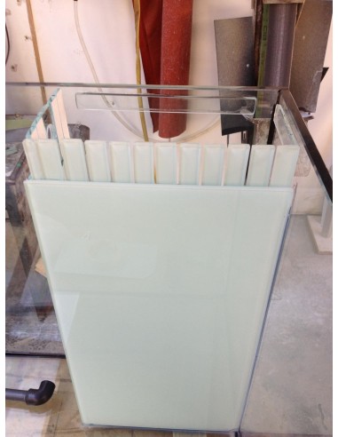 Vasca Acquario Artigianale Professionale  IN TOTAL VETRO EXTRA CHIARO - 120X40X50H -240LT  (CON SUPPORTO)