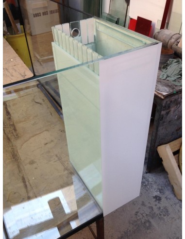 Vasca Acquario Artigianale Professionale  IN TOTAL VETRO EXTRA CHIARO - 120X40X50H -240LT  (CON SUPPORTO)