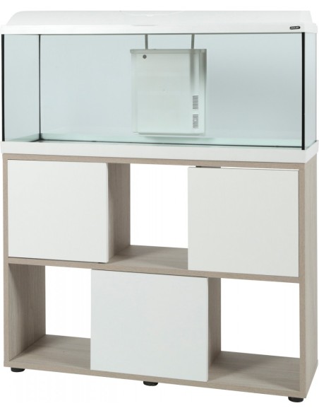 Zolux acquario iseo 100 accessoriato con supporto Trend- 120 litri- Bianco - cm. 100x30x40H Nuova versione