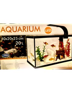 Prodac acquario 40x20x25h 20 litri bianco con luce led