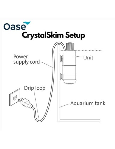 Oase CrystalSkim  600 filtro skimmer per la pulizia delle superfici di acquari