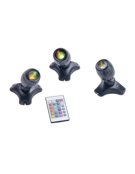 Oase Pontec Pondostar Led RGBW n. 3 faretti PER ILLUMINAZIONE SUBACQUEA A LED LAGHETTI  set 3Pz