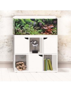 Zolux acquario iseo 100 accessoriato con supporto Trend- 120 litri- Bianco - cm. 100x30x40H Nuova versione