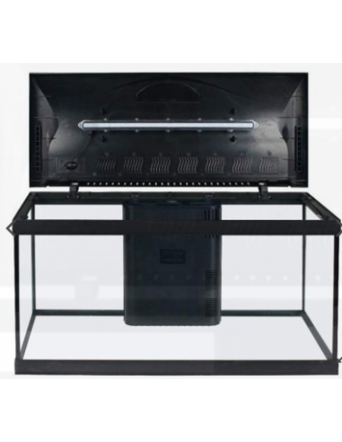 Acquario Amtra technik basic 80 led acquario completo sistema illuminazione e filtraggio 85 lt - Bianco