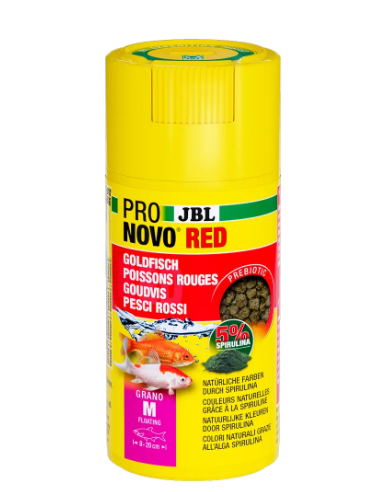 jbl pro novo red grano M 100 ml  mangime pesci rossi granuli