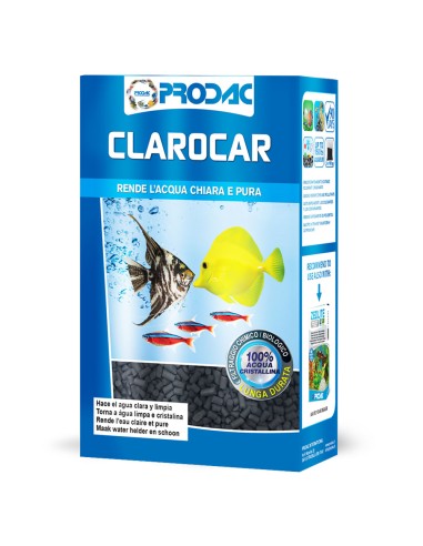 Prodac Clarocar 1kg - Carbone Vegetale Attivo per Acquari d'acqua Dolce e Marina Sacchetto Incluso
