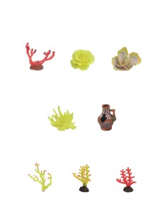 Giumar decorazione in resina corallo rosso 15x7x13 cm 2