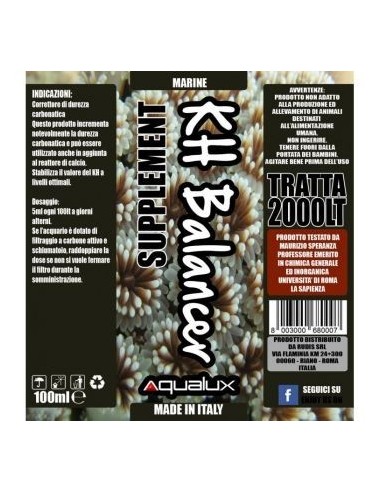 Aqualux Marine KH Balancer 100 ml per 2000 litri