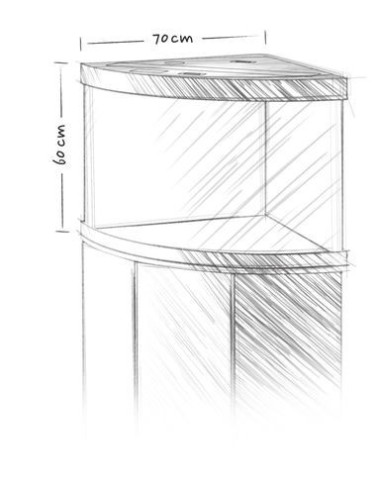 Juwel Acquario Trigon 190 Nero con supporto (Nuovo Modello Illuminazione Led)