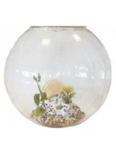 Acquario boccia in plastica con panorama diametro 20 cm