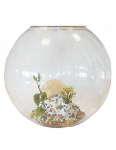 Acquario boccia in plastica con panorama diametro 20 cm