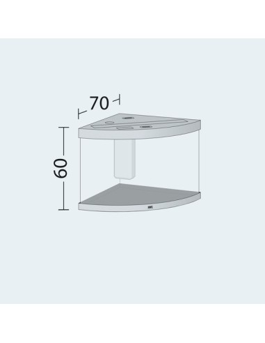Juwel Acquario Trigon 350 Bianco (Solo Acquario - Nuovo Modello Illuminazione Led)