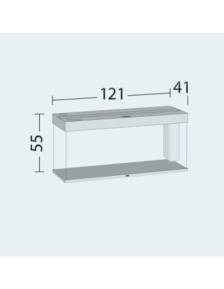 Juwel Acquario Rio 350 Nero (Solo Acquario - Nuovo Modello con Illuminazione Led)