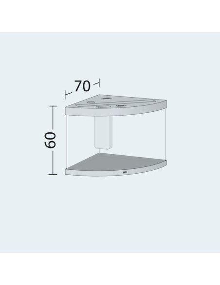 Juwel Acquario Trigon 190 Darkwood (Solo Aquario - Nuovo Modello Illuminazione Led)
