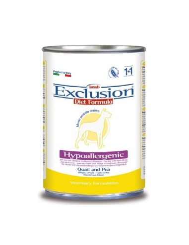 Exclusion Diet Hypoallergenic Quaglia e Piselli 400 gr