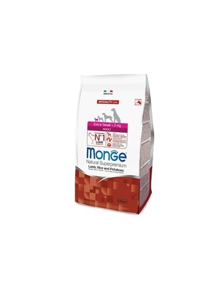 Monge - Natural Superpremium Cani Extra Small Adult Agnello, Riso e Patate gr.2.5