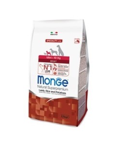 Natural Superpremium cani Mini Adult Agnello, Riso e Patate kg.2.5