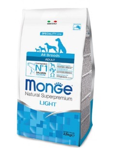 Monge Dog All Breed Adult Light Salmone e Riso 2.5 Kg  € 14.99