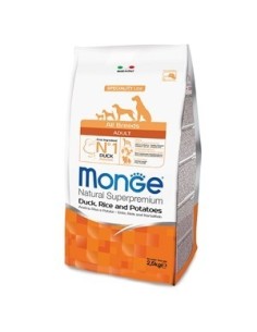 Monge Natural Superpremium  adult all breeds con anatra...