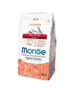 Monge Natural Superpremium Mini sotto i 10 kg crocchette...