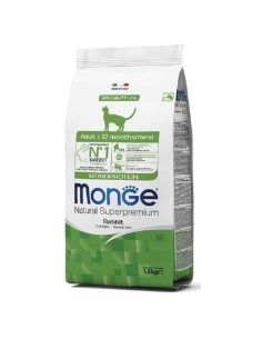 MONGE CAT ADULT MONOPROTEICO AL CONIGLIO 1,5 KG