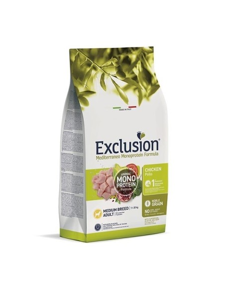 Exclusion Mediterraneo Monoprotein Adult Medium Breed con Pollo 12 kg