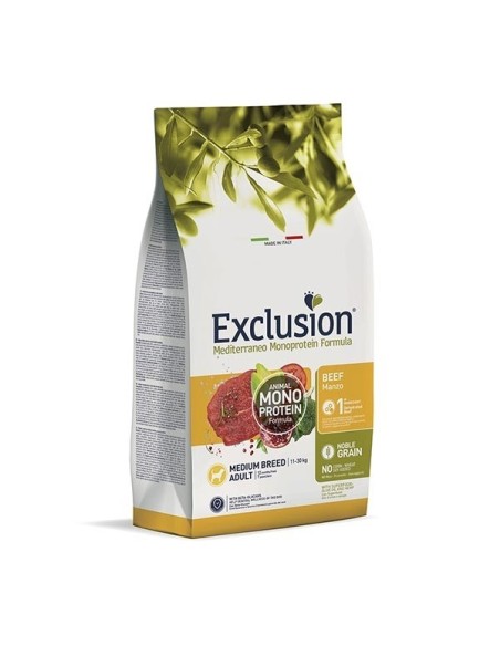 Exclusion Mediterraneo Monoprotein Adult Medium Breed con Manzo 3 kg