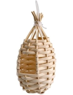 Velma nido per esotici a pera in vimini spianato