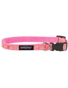 Amiplay Collare naylon con disegni M diam.25/40 cm...