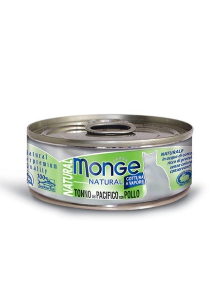 Monge Natural  in scatola  tonno del pacifico e salmone  gr.80