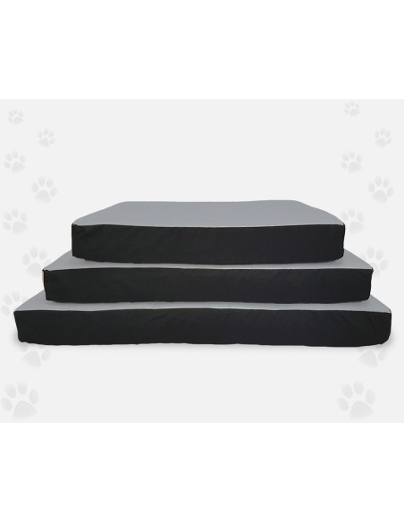 Nasonero materasso imbottito grigio nero sfoderabile 128x81x10 h cm