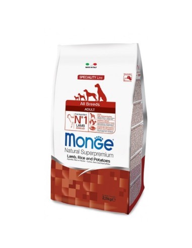 MONGE ALL BREEDS ADULT AGNELLO,RISO,PATATE KG. 2,5