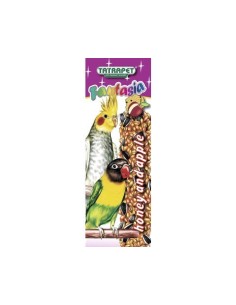 Tatrapet stick pappagallii con mela e miele  90 gr  2 pz