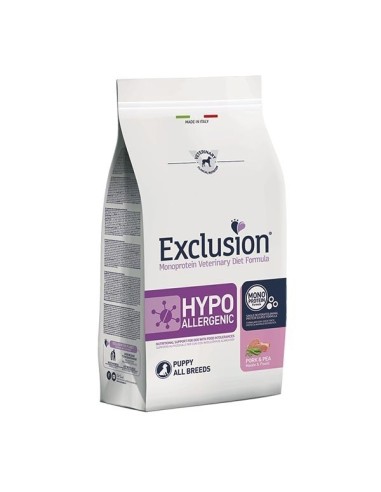 Exclusion Diet Hypoallergenic Puppy All Breed Maiale e Piselli 12 kg