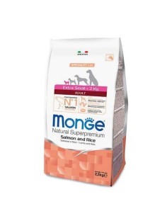Monge Natural Superpremium Extra Small Adult Salmone e Riso 2.5 kg