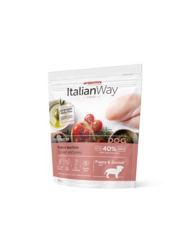 Italian way puppy / junior starter mini  gr 800 Pollo e tacchino