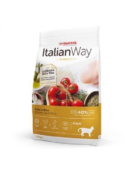 Italian way cat adult classic fit pollo e riso 1,5 kg